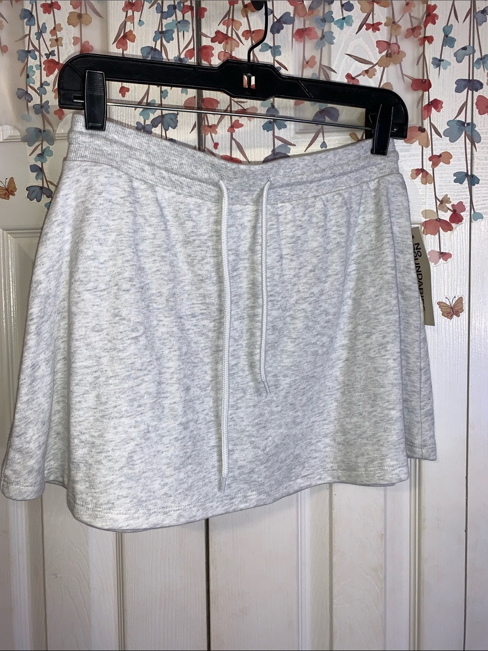 No Boundaries Light Heather Gray Skater Skirt